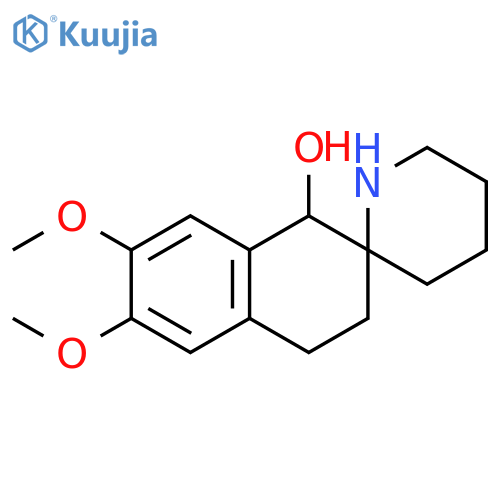 Spiro[naphthalene-2(1H),2'-piperidin]-1-ol, 3,4-dihydro-6,7-dimethoxy- structure