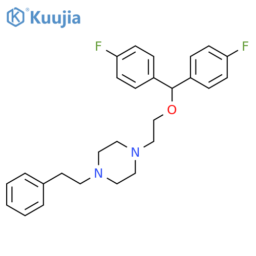 PIPERAZINE, 1-[2-[BIS(4-FLUOROPHENYL)METHOXY]ETHYL]-4-(2-PHENYLETHYL)- structure