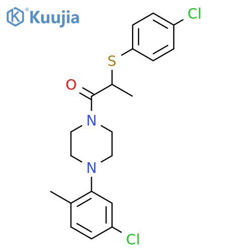 1-[4-(5-Chloro-2-methylphenyl)piperazin-1-yl]-2-[(4-chlorophenyl)sulfanyl]propan-1-one structure