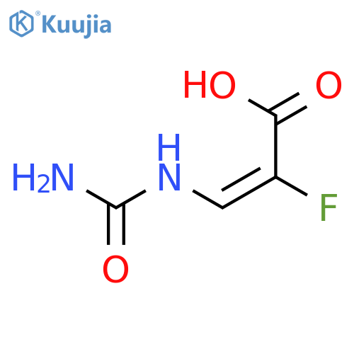 2-Fluoro-3-ureidopropenoic Acid structure