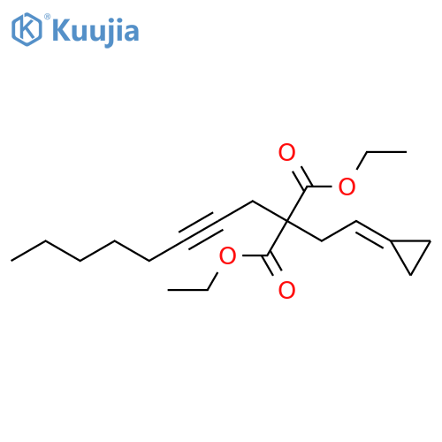 Propanedioic acid, (2-cyclopropylideneethyl)-2-octynyl-, diethyl ester structure