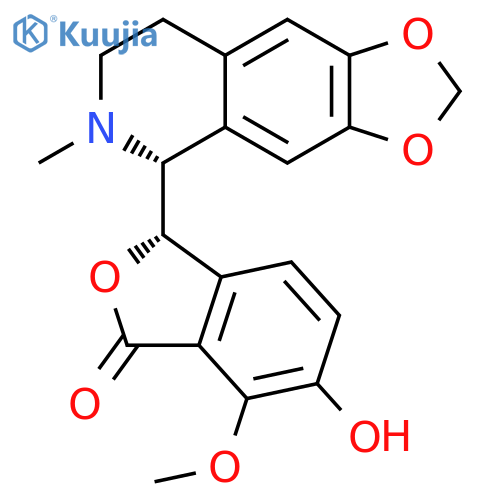 1(3H)-Isobenzofuranone, 6-hydroxy-7-methoxy-3-[(5R)-5,6,7,8-tetrahydro-6-methyl-1,3-dioxolo[4,5-g]isoquinolin-5-yl]-, (3S)- structure