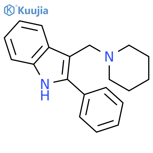 1H-Indole, 2-phenyl-3-(1-piperidinylmethyl)- structure