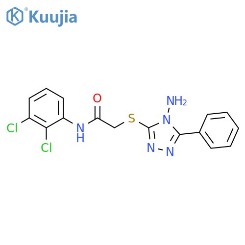 2-(4-amino-5-phenyl-4H-1,2,4-triazol-3-yl)sulfanyl-N-(2,3-dichlorophenyl)acetamide structure