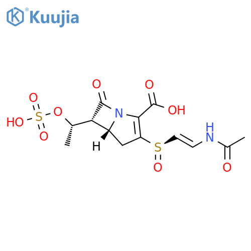 1-Azabicyclo[3.2.0]hept-2-ene-2-carboxylic acid, 3-[(R)-[(1E)-2-(acetylamino)ethenyl]sulfinyl]-7-oxo-6-[(1S)-1-(sulfooxy)ethyl]-, (5R,6R)- structure