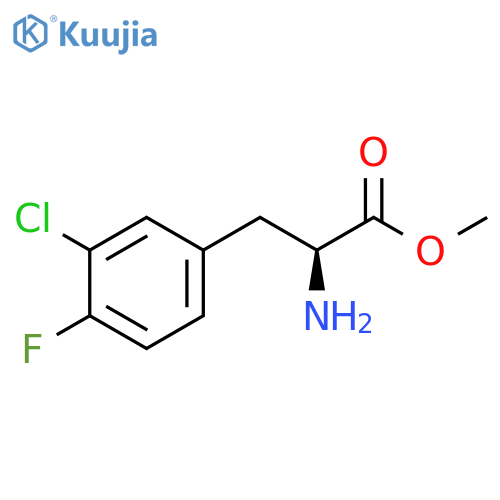 Phenylalanine, 3-chloro-4-fluoro-, methyl ester structure