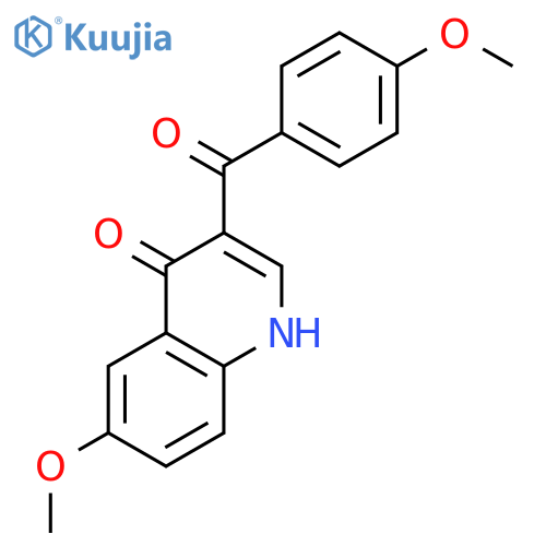 4(1H)-Quinolinone, 6-methoxy-3-(4-methoxybenzoyl)- structure