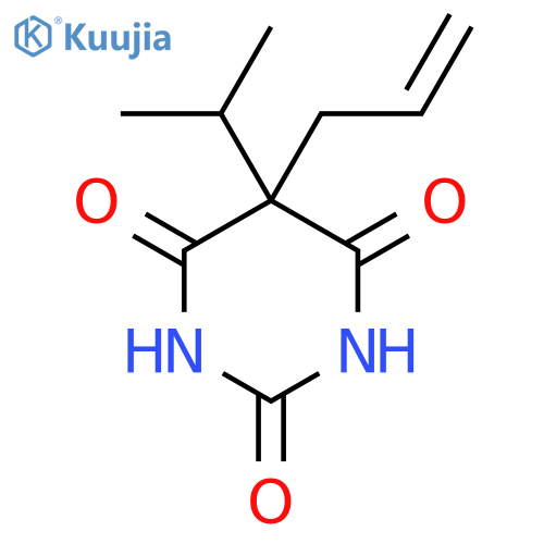 2,4,6(1H,3H,5H)-Pyrimidinetrione,5-(1-methylethyl)-5-(2-propen-1-yl)- structure