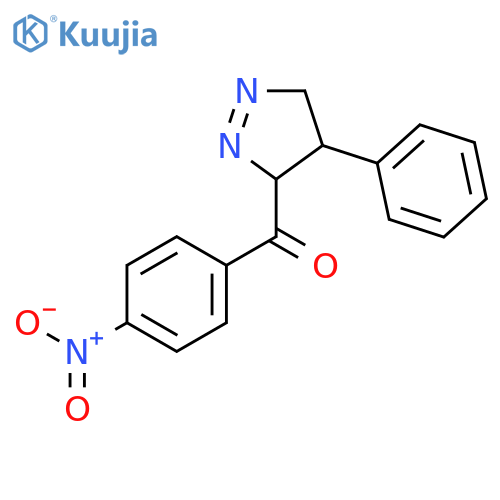 Methanone,(4,5-dihydro-4-phenyl-3H-pyrazol-3-yl)(4-nitrophenyl)- structure