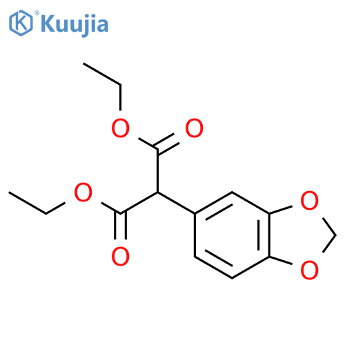 Propanedioic acid, 1,3-benzodioxol-5-yl-, diethyl ester structure