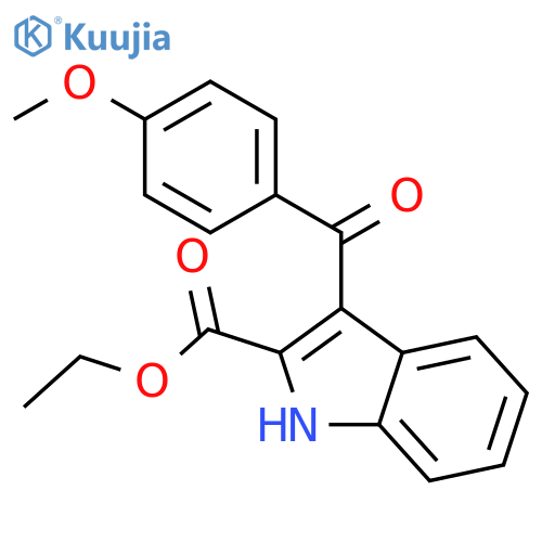 1H-Indole-2-carboxylic acid, 3-(4-methoxybenzoyl)-, ethyl ester structure