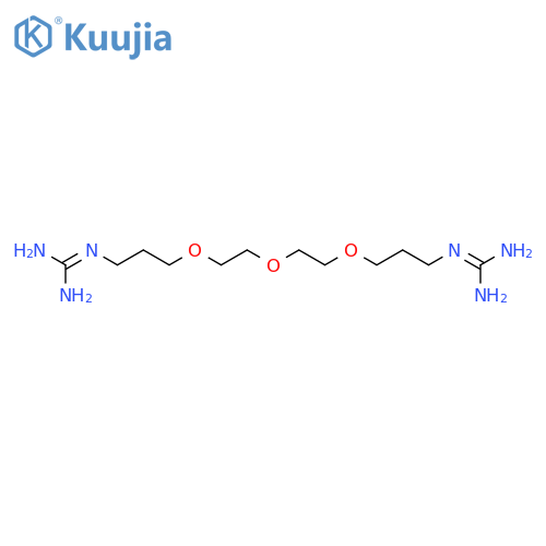 N-(3-{2-[2-(3-carbamimidamidopropoxy)ethoxy]ethoxy}propyl)guanidine structure