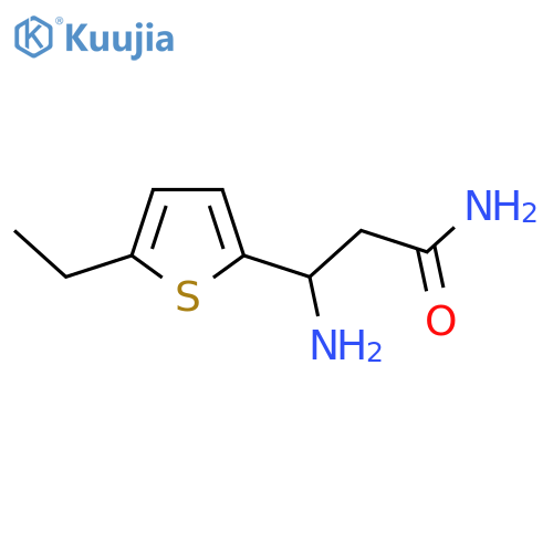 3-amino-3-(5-ethylthiophen-2-yl)propanamide structure