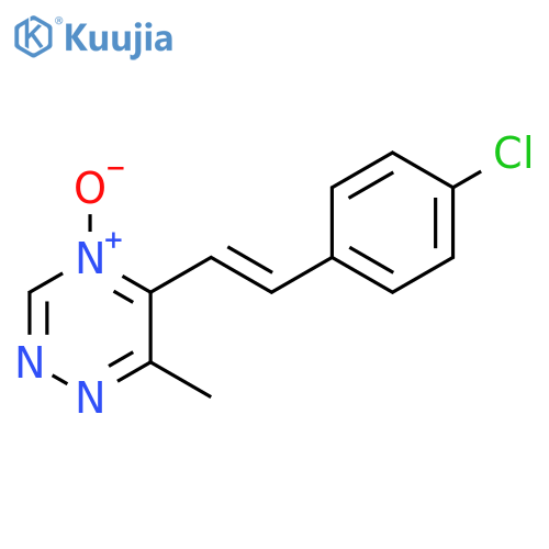 1,2,4-Triazine, 5-[(1E)-2-(4-chlorophenyl)ethenyl]-6-methyl-, 4-oxide structure