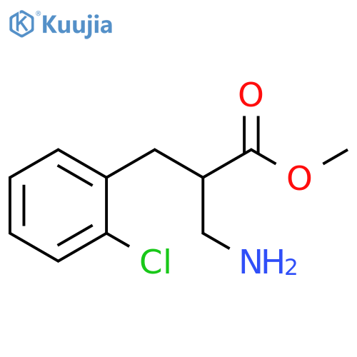 methyl 3-amino-2-(2-chlorophenyl)methylpropanoate structure