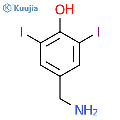 4-(aminomethyl)-2,6-diiodophenol structure