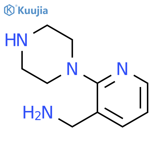 1-[2-(piperazin-1-yl)pyridin-3-yl]methanamine structure