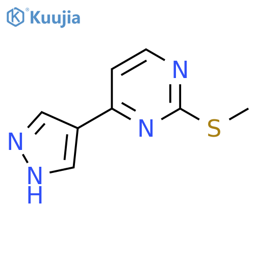 2-(Methylthio)-4-(1H-pyrazol-4-yl)pyrimidine structure