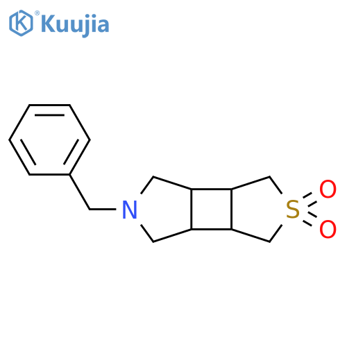 1H-Thieno[3',4':3,4]cyclobuta[1,2-c]pyrrole, octahydro-5-(phenylmethyl)-, 2,2-dioxide structure