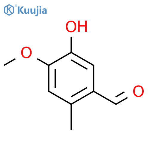 5-hydroxy-4-methoxy-2-methylbenzaldehyde structure