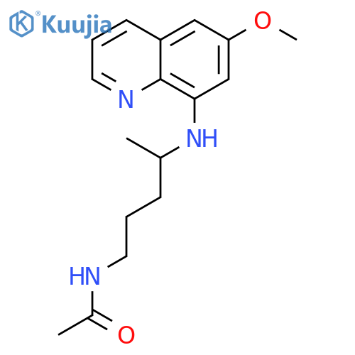 Acetamide, N-(4-((6-methoxy-8-quinolinyl)amino)pentyl)- structure