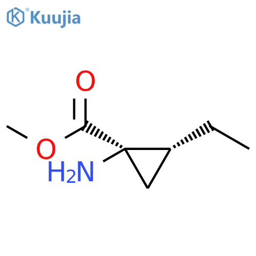 rac-methyl (1R,2R)-1-amino-2-ethylcyclopropane-1-carboxylate structure
