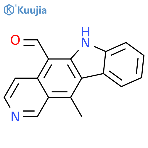 6H-Pyrido[4,3-b]carbazole-5-carboxaldehyde,11-methyl- structure