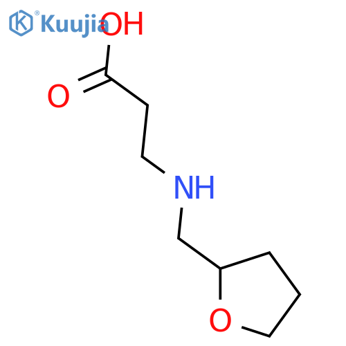 3-{(oxolan-2-yl)methylamino}propanoic acid structure