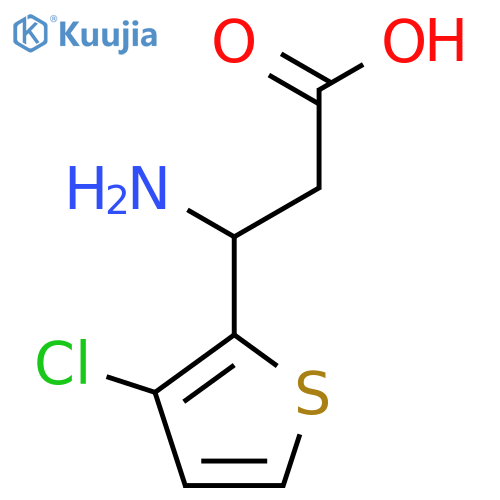3-amino-3-(3-chlorothiophen-2-yl)propanoic acid structure