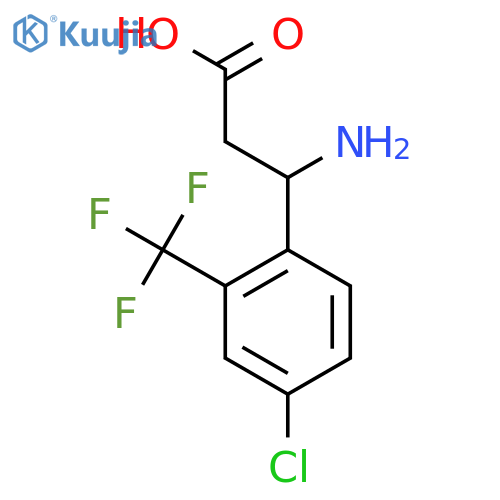 3-amino-3-4-chloro-2-(trifluoromethyl)phenylpropanoic acid structure