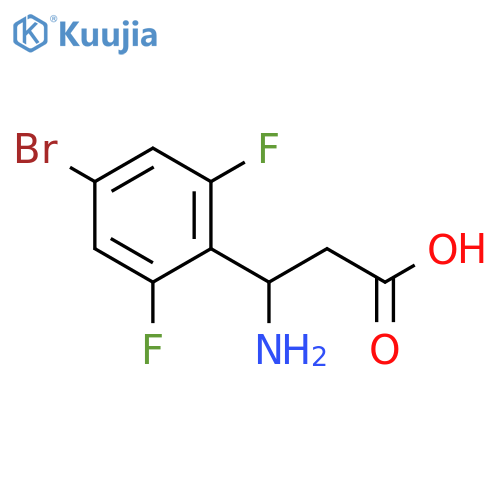 3-amino-3-(4-bromo-2,6-difluorophenyl)propanoic acid structure