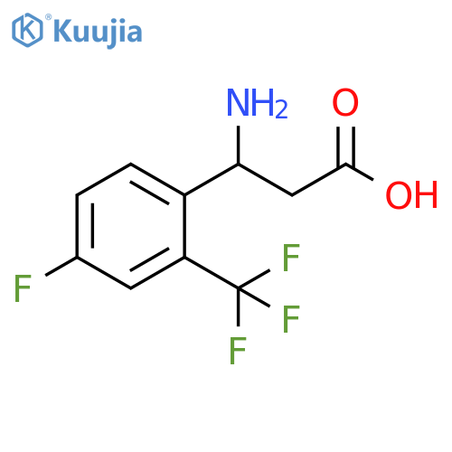 3-amino-3-4-fluoro-2-(trifluoromethyl)phenylpropanoic acid structure