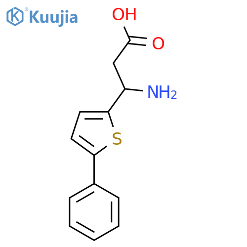 3-amino-3-(5-phenylthiophen-2-yl)propanoic acid structure