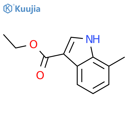 1H-Indole-3-carboxylicacid, 7-methyl-, ethyl ester structure