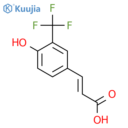 4-Hydroxy-3-(trifluoromethyl)cinnamic acid structure