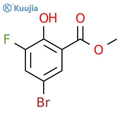 Methyl 5-bromo-3-fluoro-2-hydroxybenzoate structure