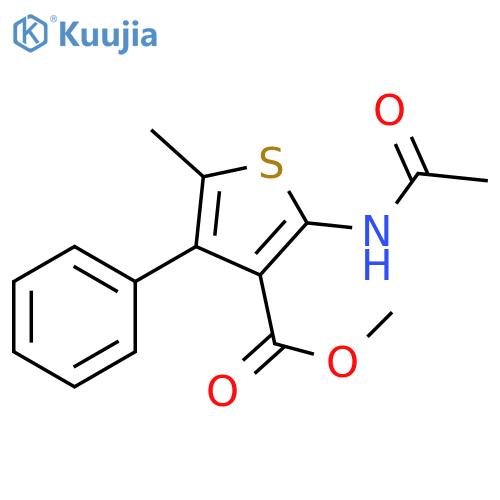 methyl 2-acetamido-5-methyl-4-phenylthiophene-3-carboxylate structure