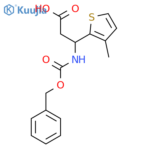3-{(benzyloxy)carbonylamino}-3-(3-methylthiophen-2-yl)propanoic acid structure