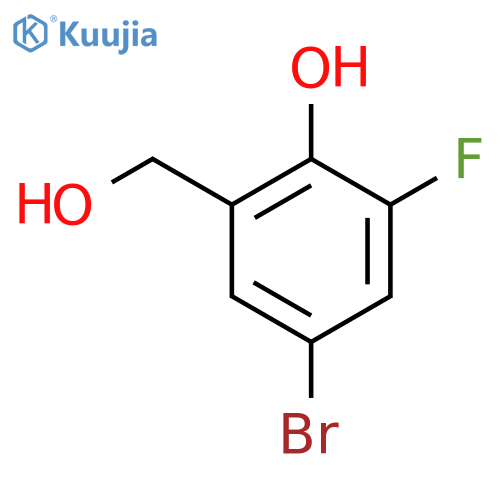 4-Bromo-2-fluoro-6-(hydroxymethyl)phenol structure