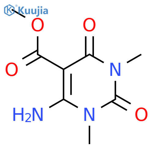 Methyl 6-amino-1,3-dimethyl-2,4-dioxo-1,2,3,4-tetrahydropyrimidine-5-carboxylate structure