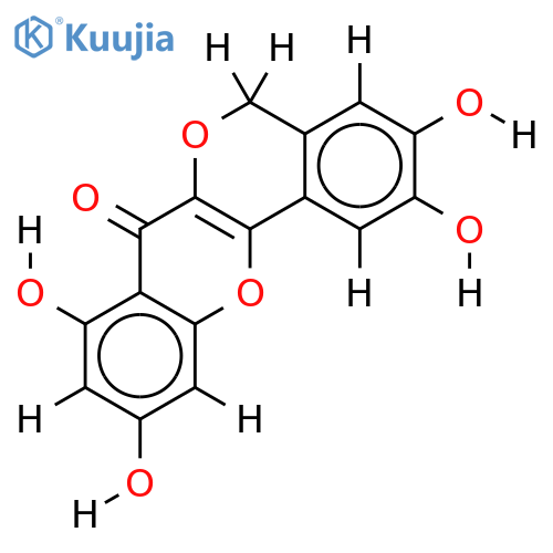 2,3,8,10-Tetrahydroxy[2]benzopyrano[4,3-b][1]benzopyran-7(5H)-one, structure