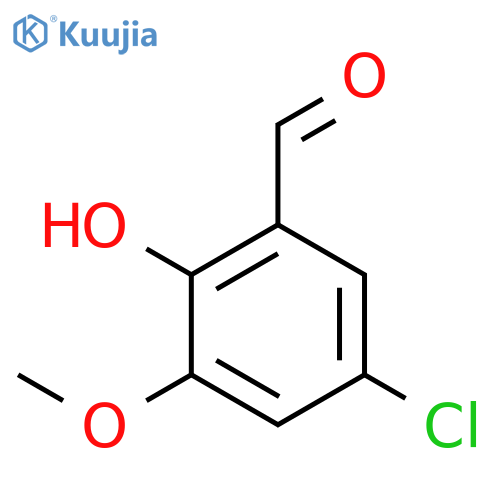 5-Chloro-2-hydroxy-3-methoxybenzaldehyde structure