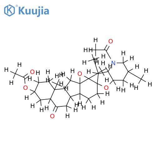 12,13-epoxy-11-deoxo-6-oxo-5alpha,6-dihydrojervine N,O-diacetate structure