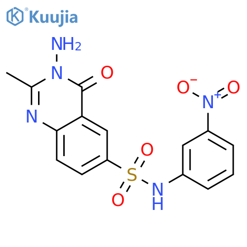6-Quinazolinesulfonamide,3-amino-3,4-dihydro-2-methyl-N-(3-nitrophenyl)-4-oxo- structure