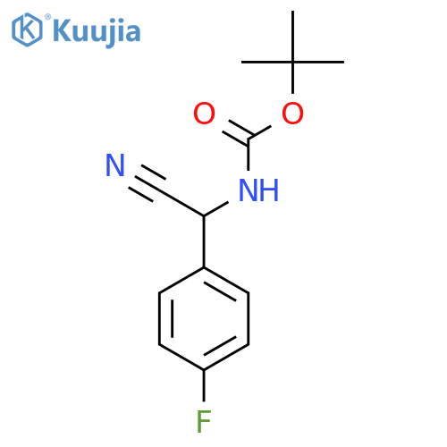 tert-Butyl N-Cyano(4-fluorophenyl)methylcarbamate structure