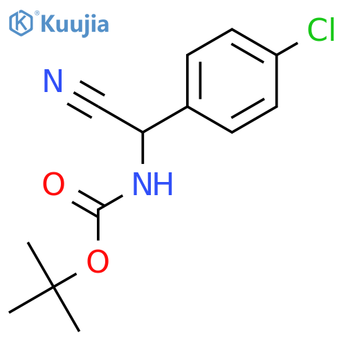 tert-butyl N-(4-chlorophenyl)(cyano)methylcarbamate structure