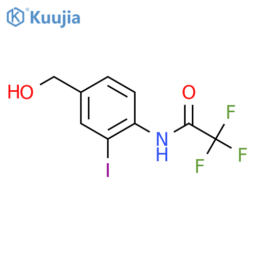 Acetamide, 2,2,2-trifluoro-N-[4-(hydroxymethyl)-2-iodophenyl]- structure