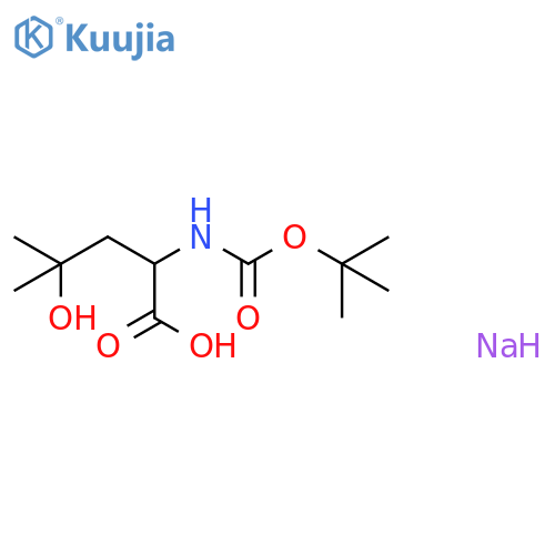 sodium 2-{(tert-butoxy)carbonylamino}-4-hydroxy-4-methylpentanoate structure