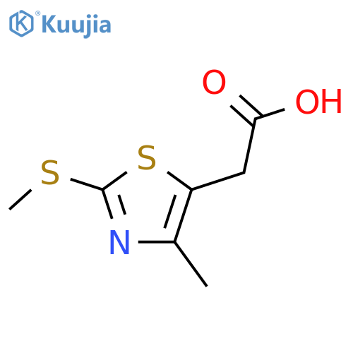 2-4-methyl-2-(methylsulfanyl)-1,3-thiazol-5-ylacetic Acid structure