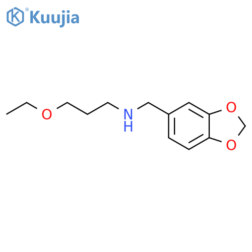 Benzo[1,3]dioxol-5-ylmethyl-(3-ethoxy-propyl)-amine structure